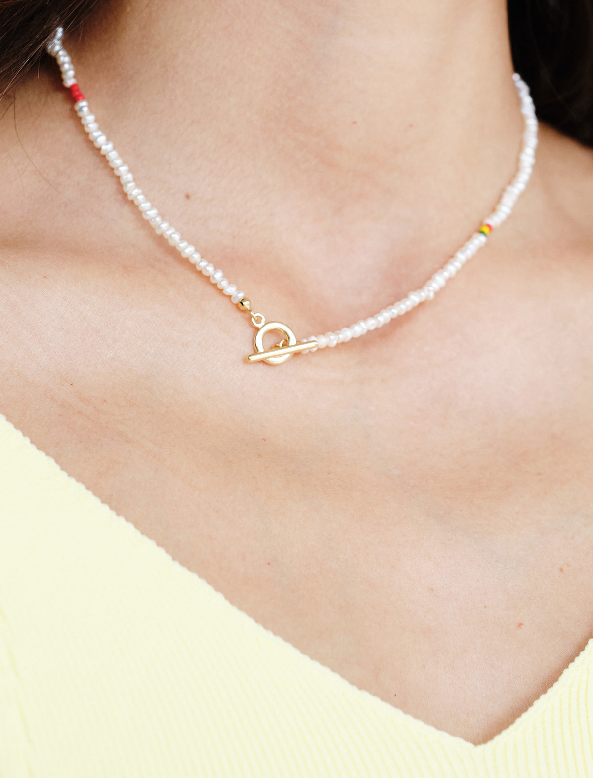 White Stripes Necklace