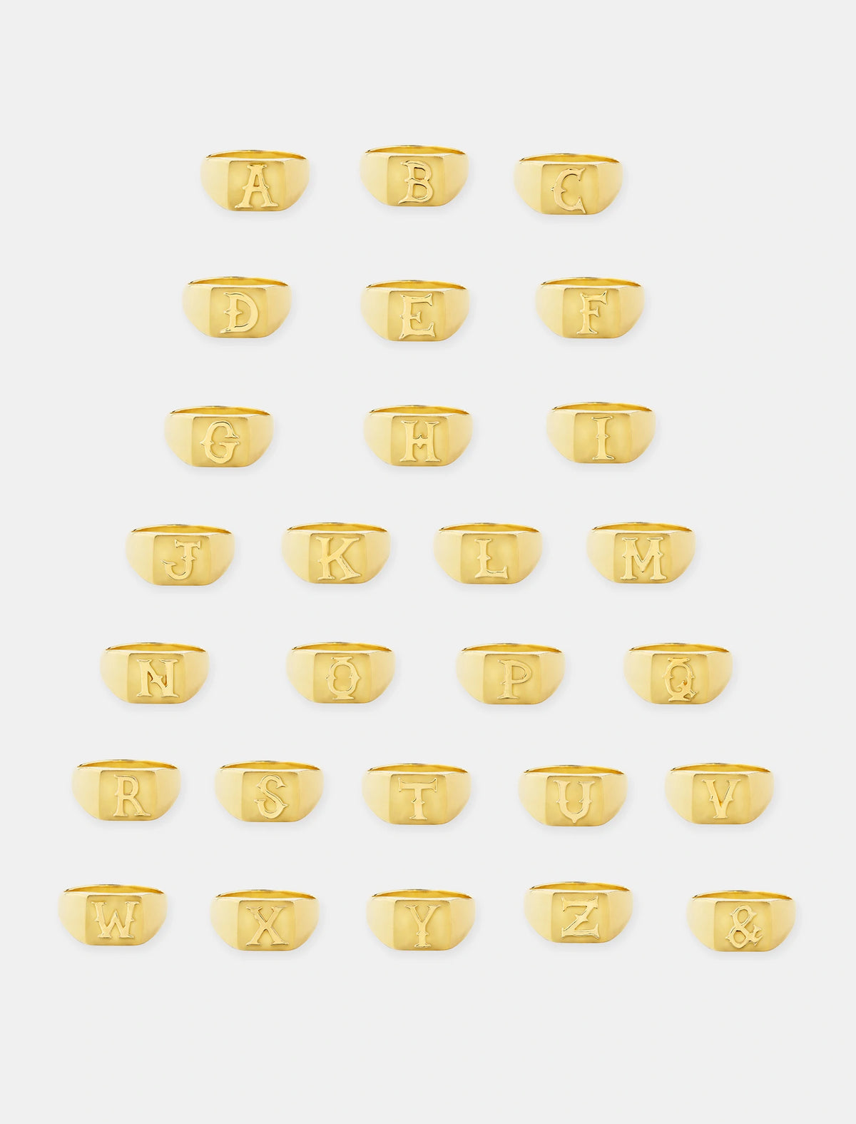 Alphabet Ring 14k
