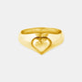 Solid Heart Ring 14k